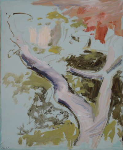 albero ed edera<br>olio su tela<br>80x100   25-05-1988<br>
				(698)