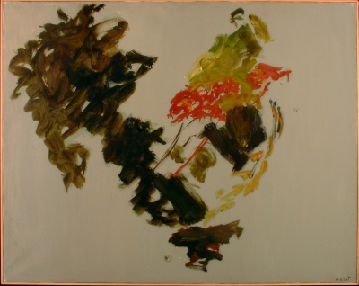 Ortensie d'autunno<br>olio su tela<br>80x100   08-11-1989<br>
				(389)