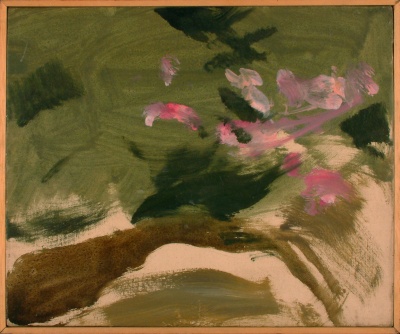 fiori rosa<br>Olio su Tela<br>25x30   24-05-1998<br>
				(297)